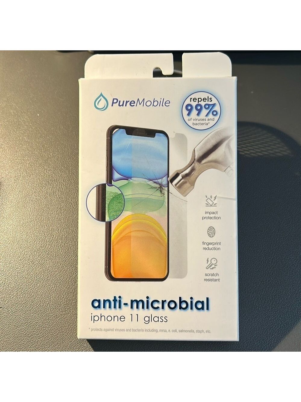 Vivitar PureMobile Anti-Microbial iPhone 11 Screen Protector New in Box